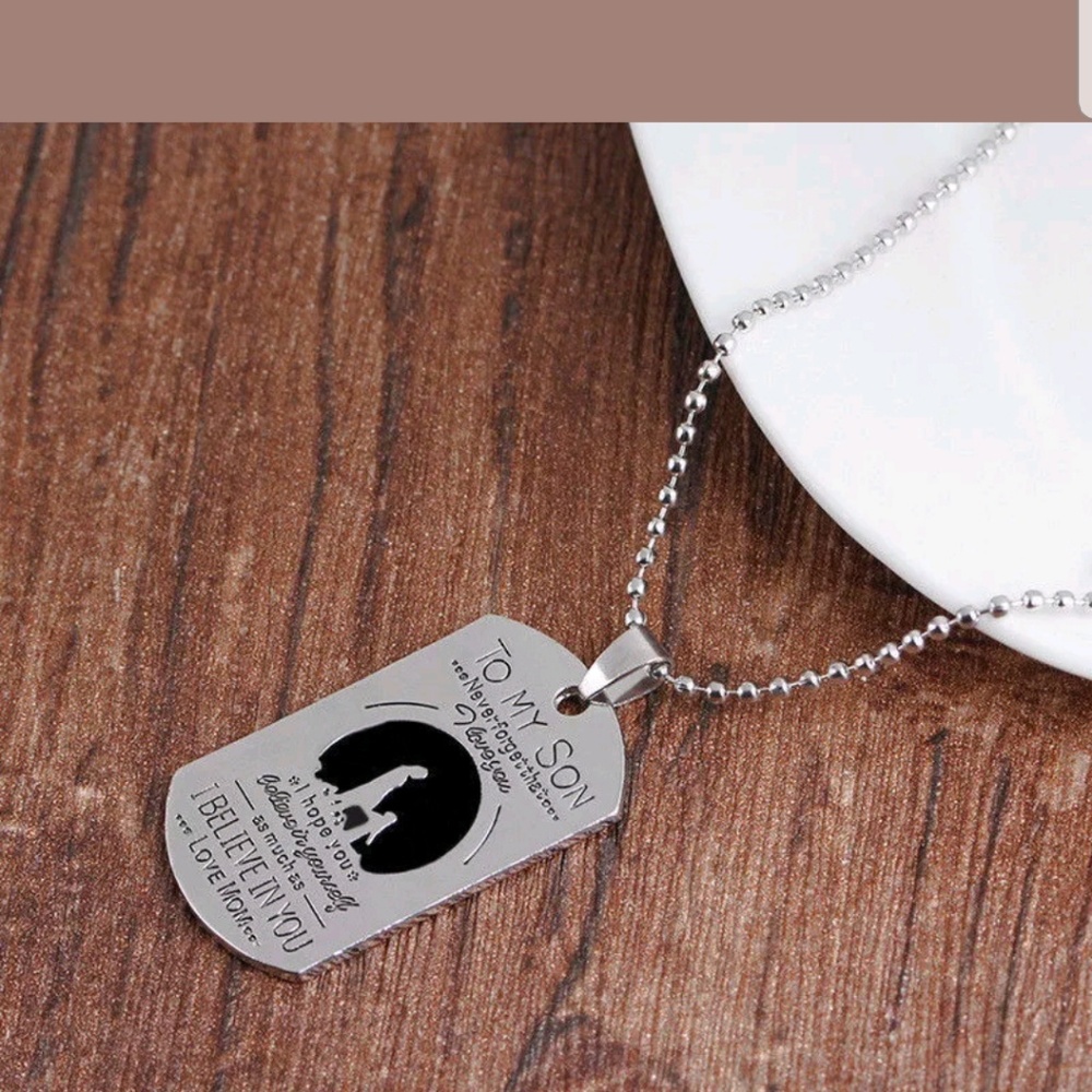 I Believe In You -To My Son Necklace Love Mom - Picture 2 of 5